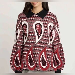 Frenchmauve Oversized Paisley Sweater | Size Large